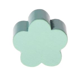 Motivperle/Holzperle Blume 'mint' 616 auf Lager